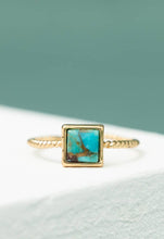 Load image into Gallery viewer, Jayne Square Turquoise Ring
