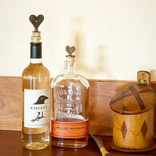 Load image into Gallery viewer, Brass Heart Wine Bottle Topper
