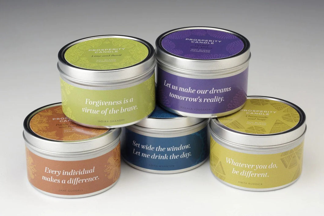 Be Inspired Travel Tin Candles
