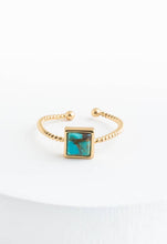 Load image into Gallery viewer, Jayne Square Turquoise Ring
