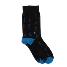 Load image into Gallery viewer, Socks that Give Books  (Black Skeletons)

