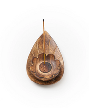 Load image into Gallery viewer, Wood Lotus Incense Burner
