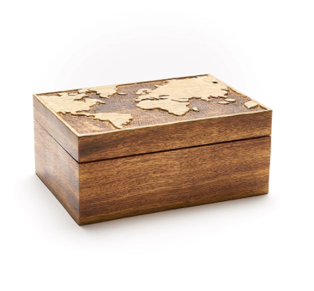 World Map Jewelry Box