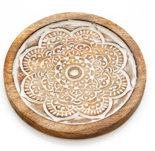 Load image into Gallery viewer, Mango Wood Mandala Trivet
