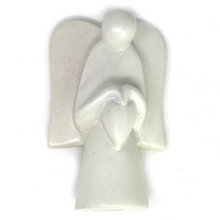 Load image into Gallery viewer, Natural Soapstone Angel Holding Heart
