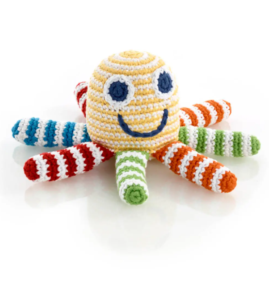 Crocheted Rainbow Octopus