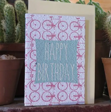 Load image into Gallery viewer, Birthday Bicycles Growing Greeting Card
