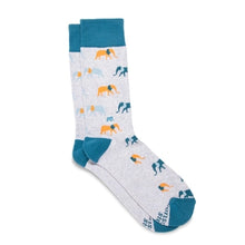 Load image into Gallery viewer, Socks That Protect Elephants - Orange &amp; Blue Edition
