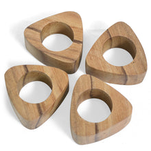 Load image into Gallery viewer, Natural Suar Wood Napkin Rings, Set of 4
