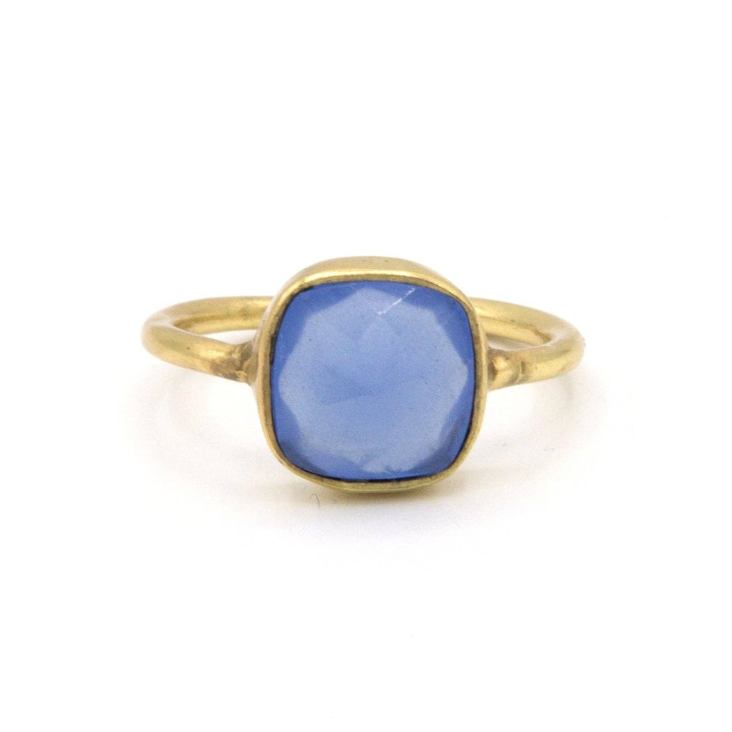 Blue Onyx Adjustable Ring