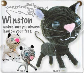 Winston the Cat String Doll Keychain