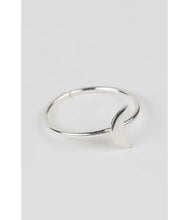 Load image into Gallery viewer, Silver Crescent Moon Ring
