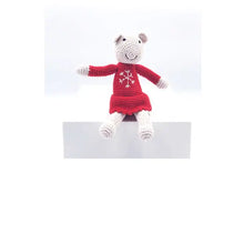 Load image into Gallery viewer, Festive Mouse Crocheted Stuffed Animal
