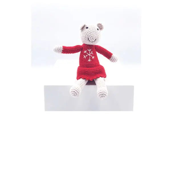 Festive Mouse Crocheted Stuffed Animal