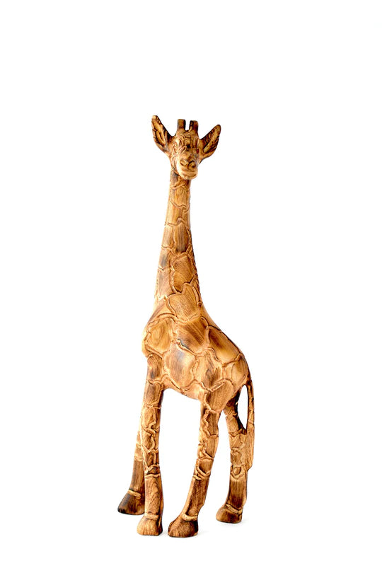 Hand Carved Giraffe Scuplture