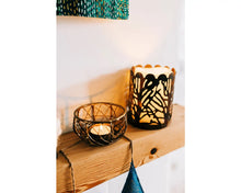 Load image into Gallery viewer, Wire Webbed Candle Holder
