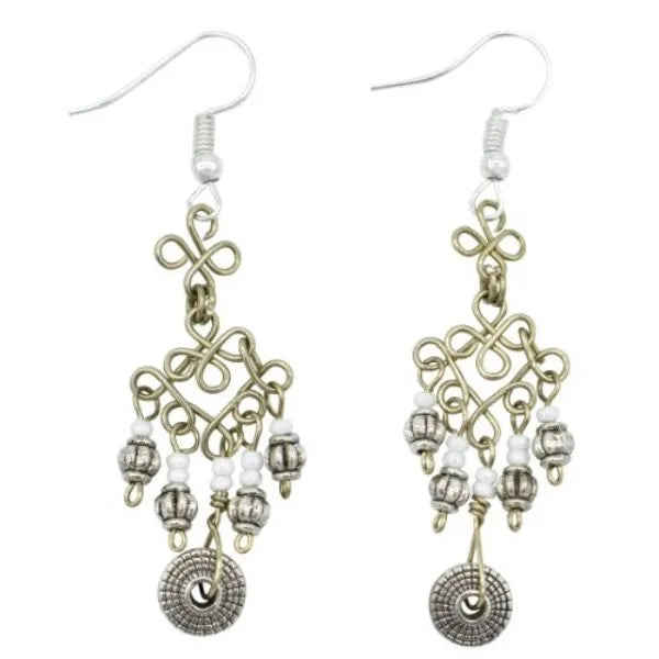 Rosetta Metal Charm Earrings