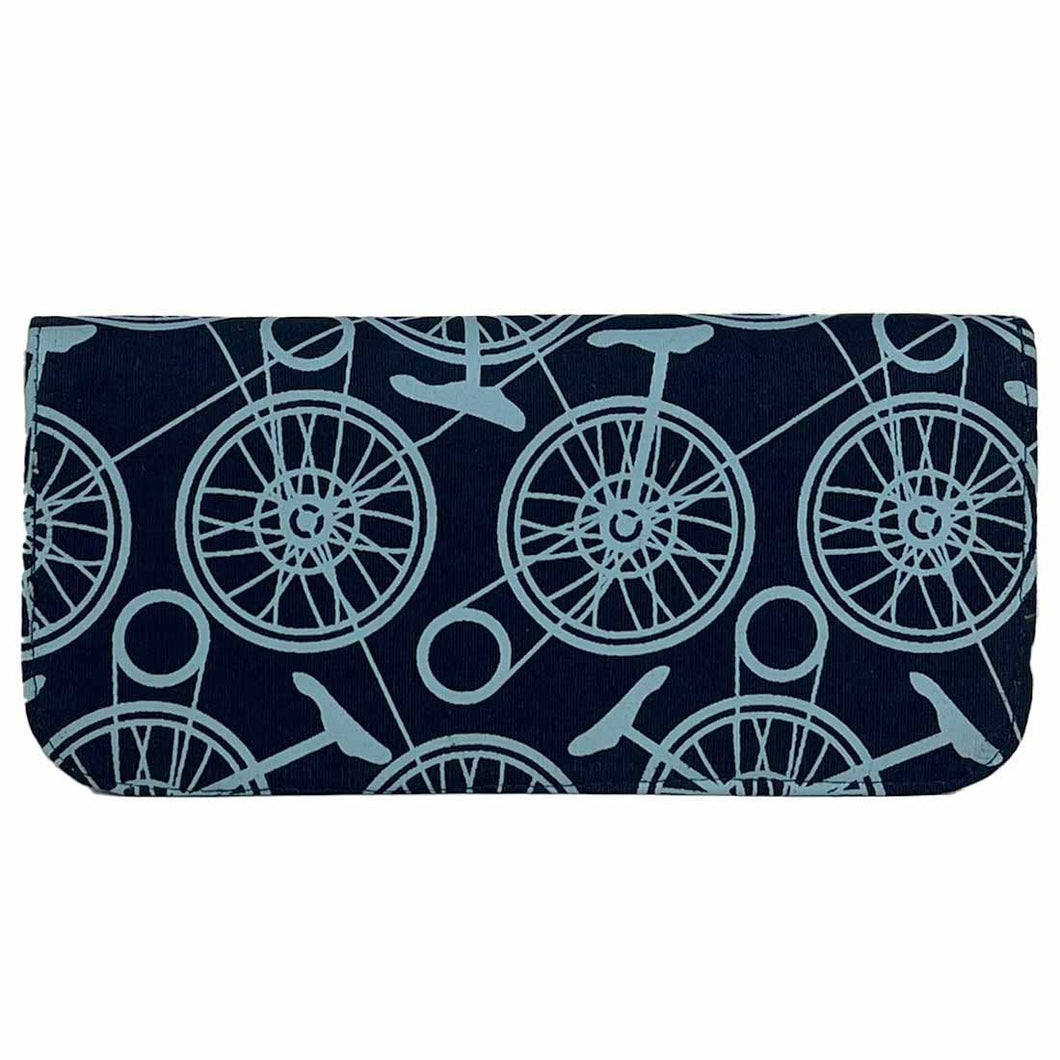 Blue Bikes Cotton Long Wallet