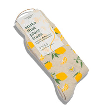 Load image into Gallery viewer, Socks that Plant Trees (Beige Lemons)
