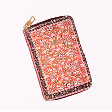 Load image into Gallery viewer, Turkish Rug Inspired Small Zip Close Wallet
