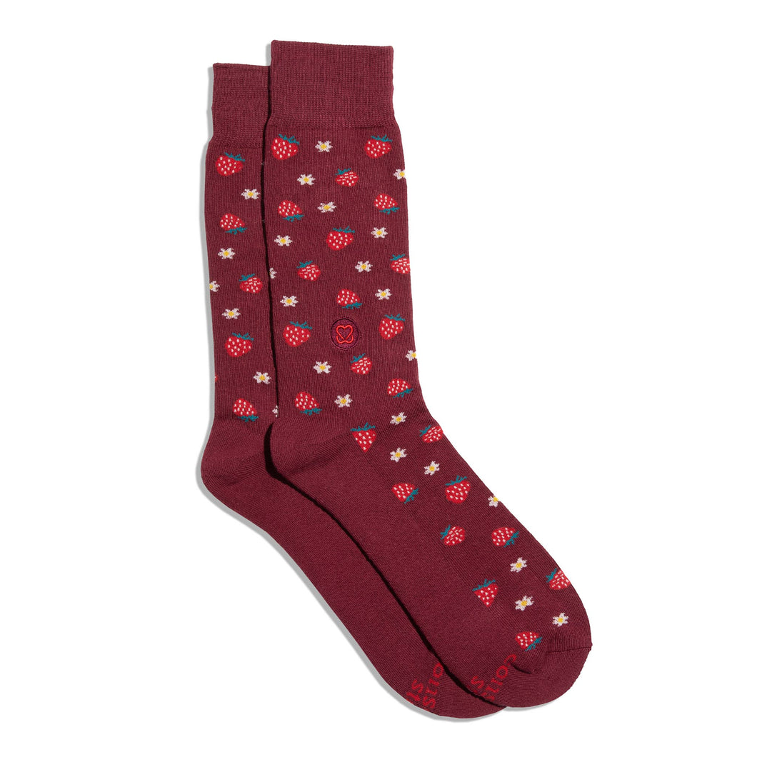 Socks that Support Self-Checks (Strawberries)