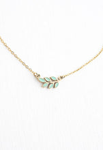 Load image into Gallery viewer, Rowen Leaf Necklace in Mint
