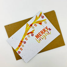 Load image into Gallery viewer, Merry &amp; Bright Growing Paper Christmas Card
