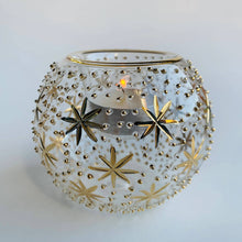 Load image into Gallery viewer, Stars &amp; Dots Glass Candle Holder
