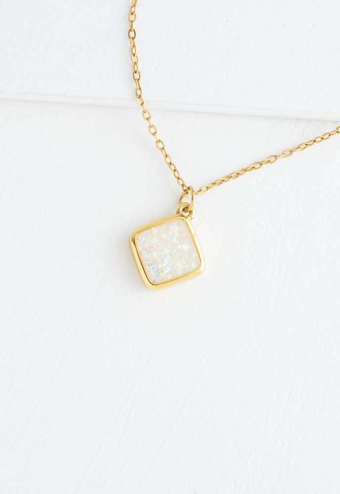 Clare Opal Gold Necklace