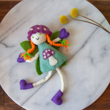 Load image into Gallery viewer, Mushroom Bonnet Tooth Fairy Pillow Ginger Lavender
