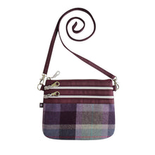 Load image into Gallery viewer, Cranberry Tweed 3 Zip Bag
