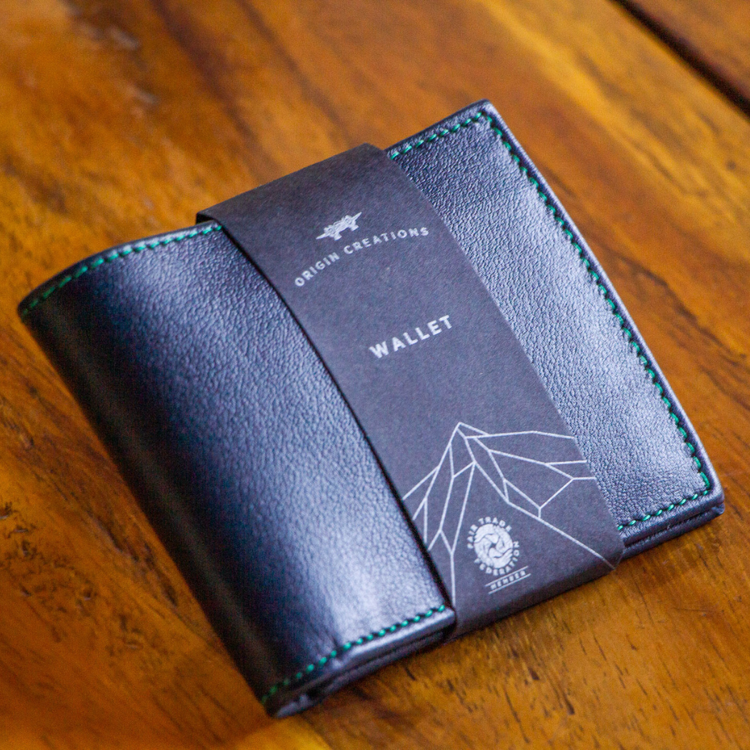 BIFOLD Ocean Navy Leather Wallet