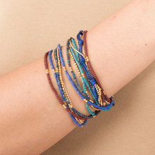 Load image into Gallery viewer, Celestial Blue Lauren Triple Wrap Bracelet
