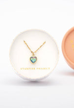 Load image into Gallery viewer, Wear Blue Gold Heart Necklace
