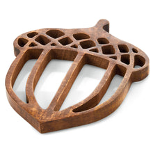 Load image into Gallery viewer, Mango Wood Acorn Trivet
