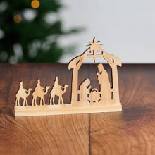 Load image into Gallery viewer, Wisemen Pine Wood Nativity
