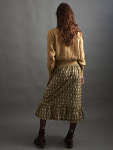 Load image into Gallery viewer, Mila Olive Ikat Midi Skirt
