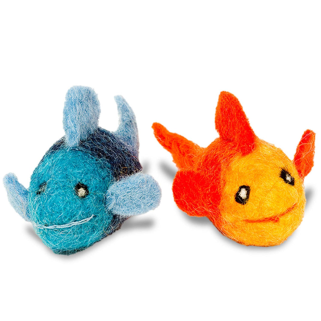 Fish Wool Cat Toy Set