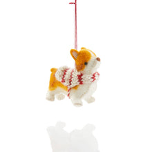 Load image into Gallery viewer, Felted Corgi Ornament
