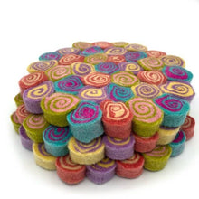 Load image into Gallery viewer, Salt Water Taffy Felt Swirl Trivet  (2024 limited design)
