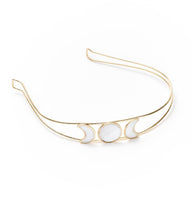 Load image into Gallery viewer, Mother of Pearl Moon Phase Headband
