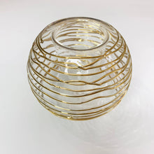 Load image into Gallery viewer, Gold Spiral Glass Candle Holder
