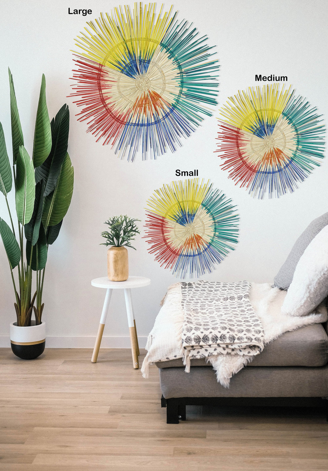 3D Sun Palm Plate Wall Art