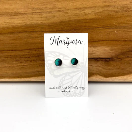 Three-Toned Prepona Butterfly Stud Earrings