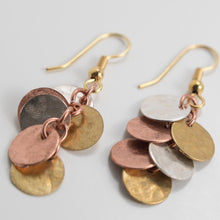 Load image into Gallery viewer, Mixed Metal Cluster Earrings
