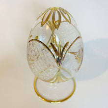 Load image into Gallery viewer, Medium Gold  Glass Tabletop Egg
