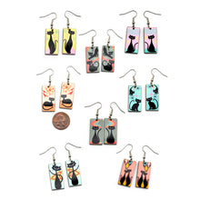 Load image into Gallery viewer, Atomic Cats Mid Century Style Earrings
