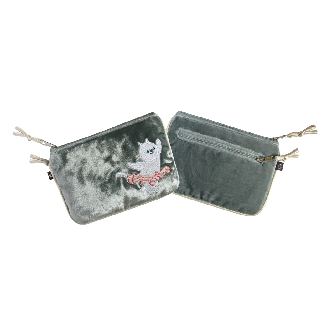 Silk Velvet Cat Purse