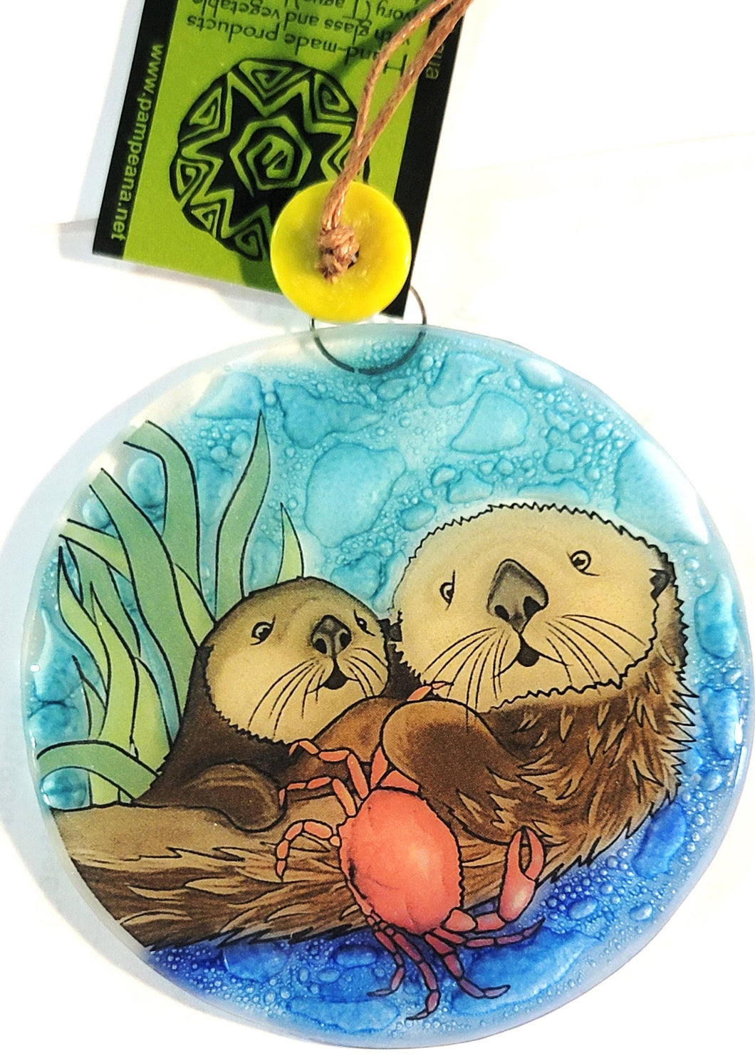 Sea Otter Recycled Glass Ornament