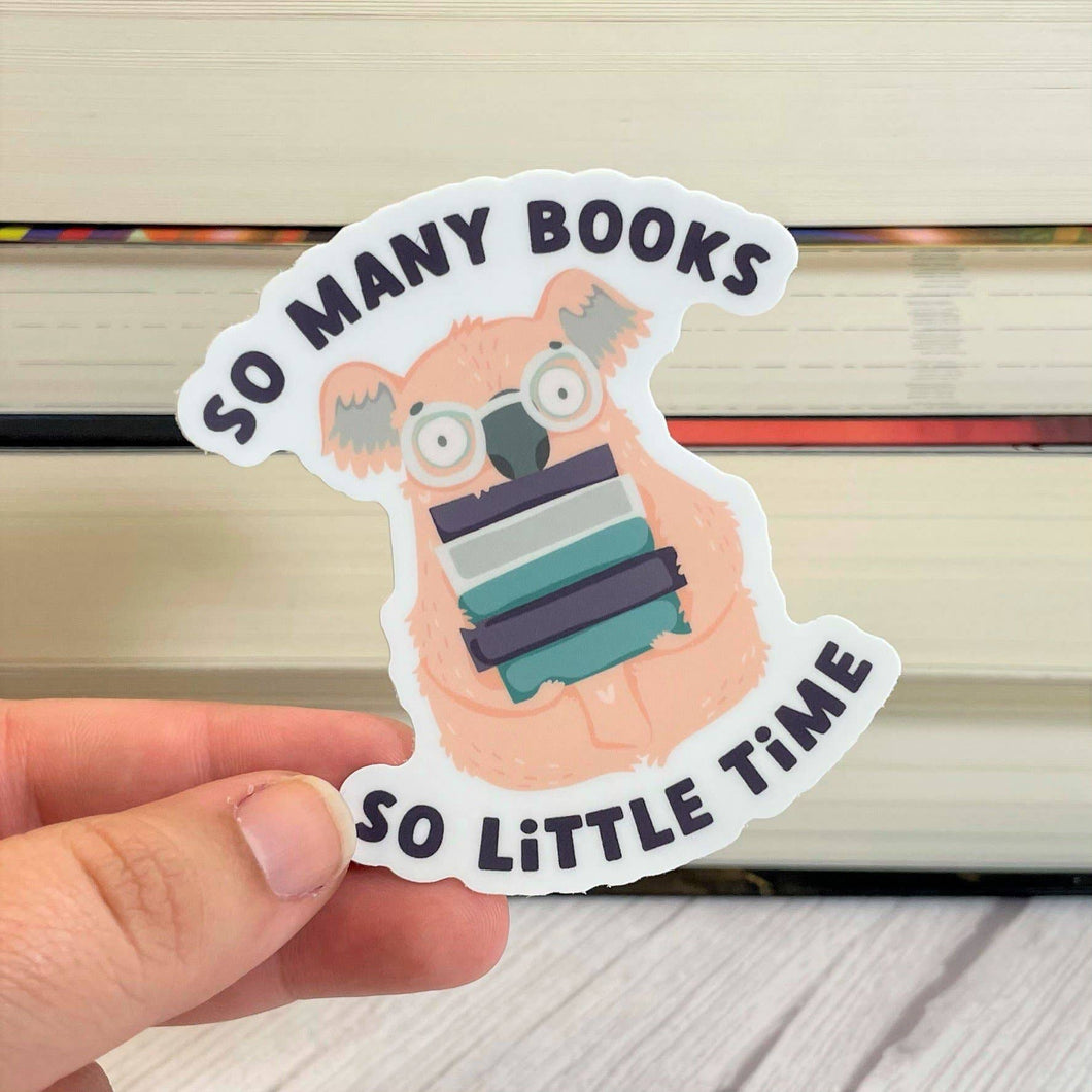 So Many Books Koala Sticker